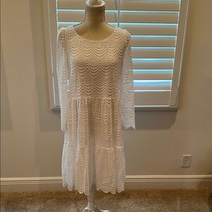 Lilly Pulitzer White Tiered Ruffled Sundress